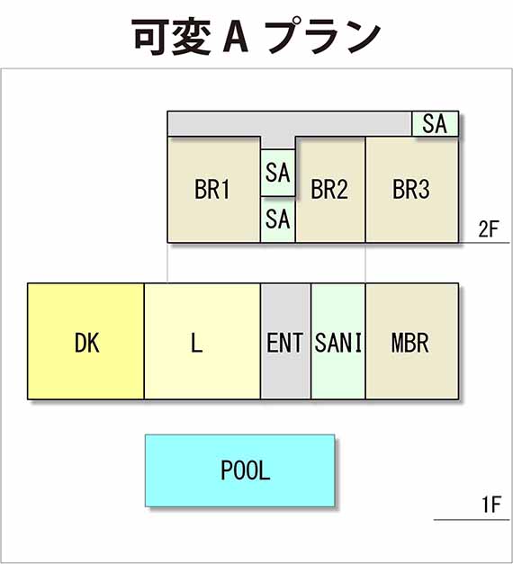 UNIT A PLAN（3LDK→4LDK）