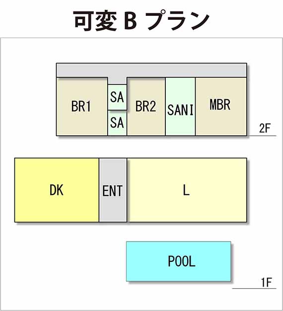 UNIT B PLAN（LDK拡張）